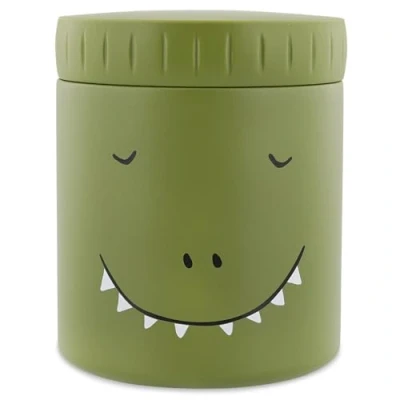 Image de Trixie Bocal alimentaire isotherme Mr. Dino 350 ml Anti fuite et portable Garde les aliments chauds ou froids Acier inoxydable Récipient à déjeuner pour enfants
