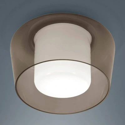 Afbeelding van Helestra Canio glas plafondlamp, amber