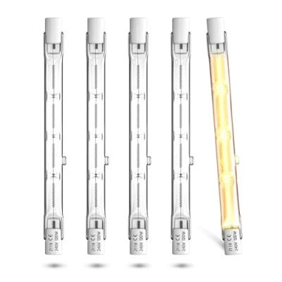 Afbeelding van Lamptobe 118 mm R7S lineaire halogeenlampen, 120 W, dimbaar, mm, J118 T3, type J, veiligheid, flood, warm wit, 2800 K, 5 stuks