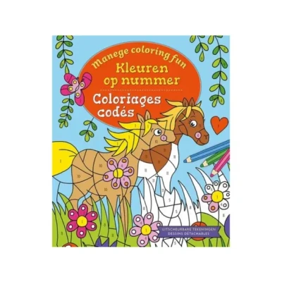 Afbeelding van Uitgeverij deltas manege coloring fun kleuren op nummer