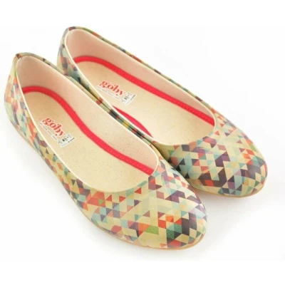 Afbeelding van GOBY Patroon Ballerinas Flats Hoge kwaliteit Handmade Meisjesprint Maat 40