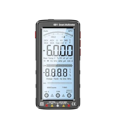 Afbeelding van ANENG 681 6000 Digitale Multimeter Smart Anti Burn Oplaadbare Meter Universele NCV Grote LCD Tester 5 inch met Backlit Zaklamp voor Spanning Stroom Weerstand