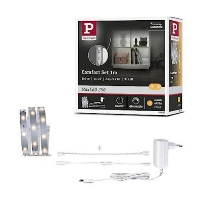 Afbeelding van Paulmann Comfort Set Regal 1m 78895 LED strip basisset Met connector (male) 24 V 1 m Warmwit