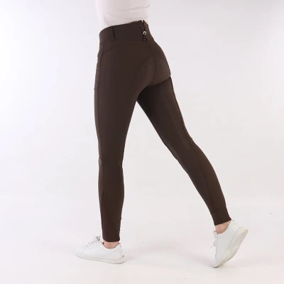 Afbeelding van Montar Rijbroek Highwaist Megan 2.0 Full Grip Donkerbruin