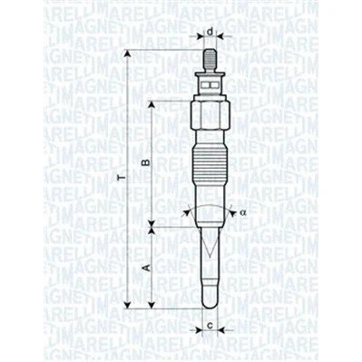 Afbeelding van Magneti Marelli Gloeibougie 062900040304