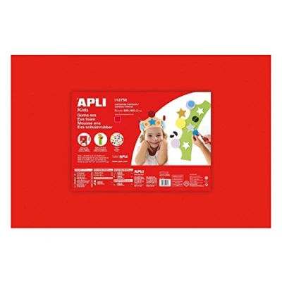 Image de Mousse EVA thermoformable 40x60 cm Rouge 5 feuil. APLI AGIPA