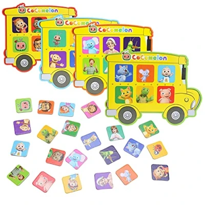 Afbeelding van Toyland® Cocomelon Bus Bingospel, 4 spelers, spelletjes voor peuters, vanaf 18 maanden