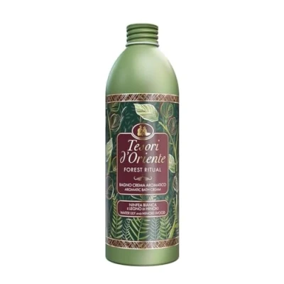 Afbeelding van Tesori d&#039;Oriente Bain Crème Forest Therapy, schuimbad met bloemige noten van witte waterlelie en hinokihout, reinigt zacht de huid, zorgt voor ontspanning welzijn, 500 ml