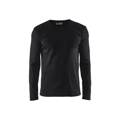 Afbeelding van Blaklader T shirt lange mouw 3314 1032 zwart mt XL