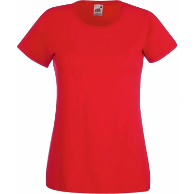 Afbeelding van Fruit Of The Loom Dames / Vrouwen Damens Fit Valueweight T shirt met korte mouwen (Rood)