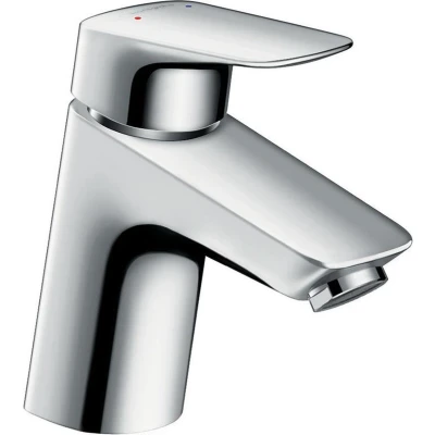 Afbeelding van Hansgrohe Logis 1 greeps wastafelmengkraan 70 met Push Open afvoer