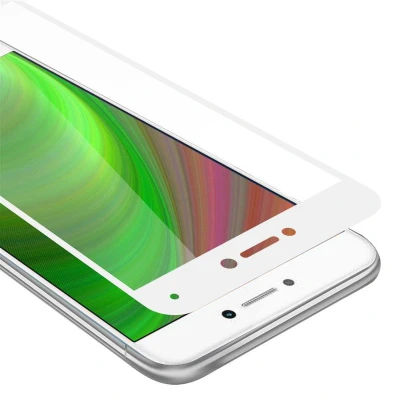 Afbeelding van Cadorabo Screenprotector geschikt voor Huawei NOVA LITE Volledig scherm pantserfolie Beschermfolie in TRANSPARANT met WIT Gehard (Tempered) display beschermglas 9H hardheid 3D Touch