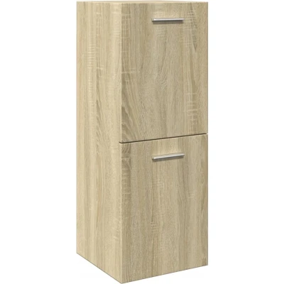 Afbeelding van Badkamerkast 30x30x80 cm spaanplaat sonoma eikenkleurig