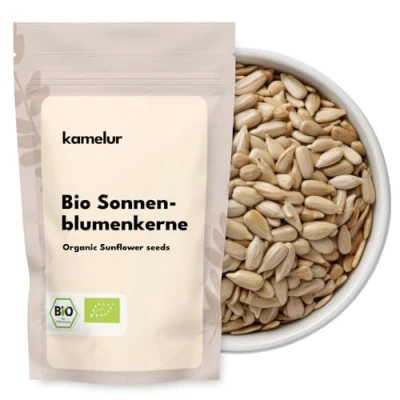 Afbeelding van 2 kg biologische zonnebloempitten hoogwaardige voor bakken en andere in biologisch afbreekbare verpakking
