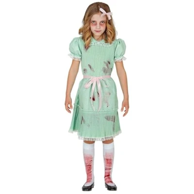 Afbeelding van Widmann Horror Films Kostuum Steekje Los Boze Pop Karen Meisje Blauw Maat 140 Halloween Verkleedkleding