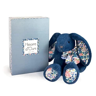 Image de Peluche Lapin Histoire d&#039;Ours Copains câlins 25 cm Bleu