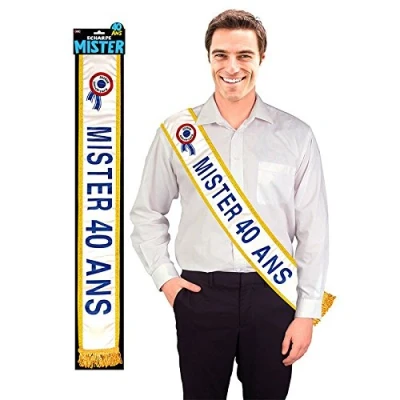 Image de Echarpe mister 40 ans bleue