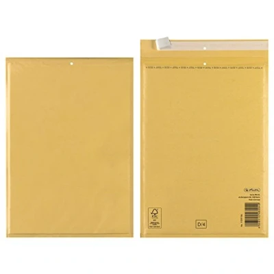 Image de herlitz Pochettes matelassées, D/4, marron, 10 pièces