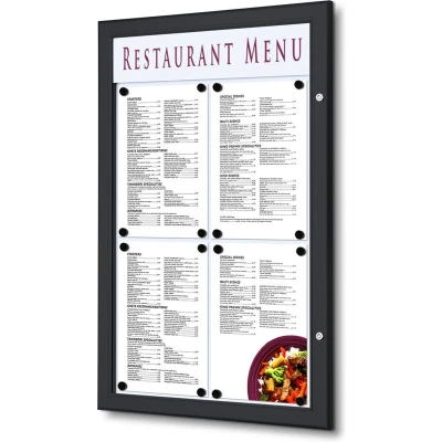 Afbeelding van Outdoor Menubord Logo 4 X A4 Portrait Zwart Syna SCZ4XA4C9005