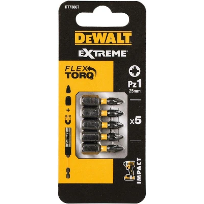 Image de DEWALT DT7386T QZ Embout de tournevis IMPACT Torsion 25mm PZ1 (5 pcs)