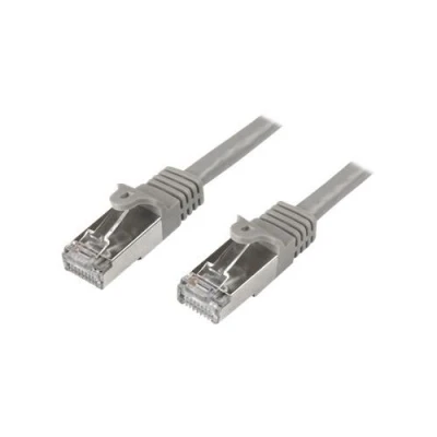 Image de StarTech.com Cable reseau Cat6 blinde SFTP sans crochet cordon Ethernet RJ45 anti accroc patch M/M de raccordement 5 m gris