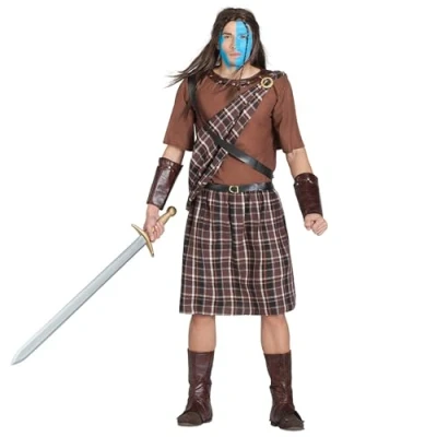 Afbeelding van Boland Highlander kostuum voor volwassenen, 8 delig, carnavalskostuum themafeest, Halloween of carnaval, Schotse krijger