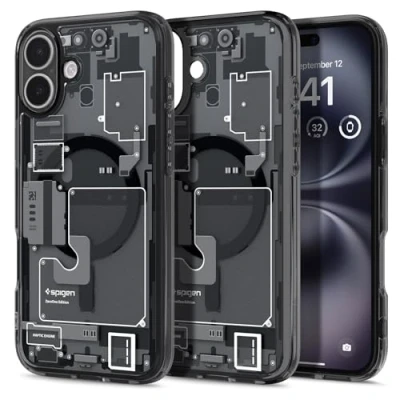Image de Spigen Ultra Hybrid Zero One Coque de protection pour téléphone portable compatibilité avec MagSafe polycarbonate (PC), polyuréthanne thermoplastique (TPU) zéro un Apple iPhone 16
