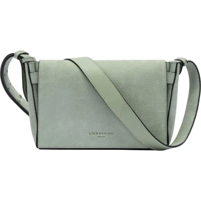 Afbeelding van LIEBESKIND BERLIN Leren Schoudertas Hilla Nubuk Crossbody Bag Opal Green Kaki