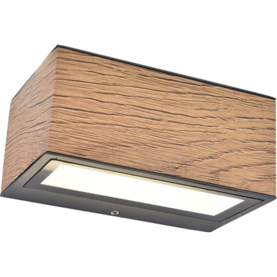 Afbeelding van Lutec GEMINI 5189135118 LED buitenlamp (wand) 10.5 W Hout