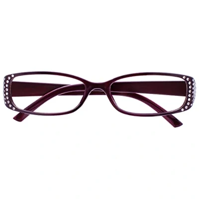 Afbeelding van UV Reader Leesbril, zwart/paars, diamantstijl, ontwerper, stijl, dames, UVR093P +1,50