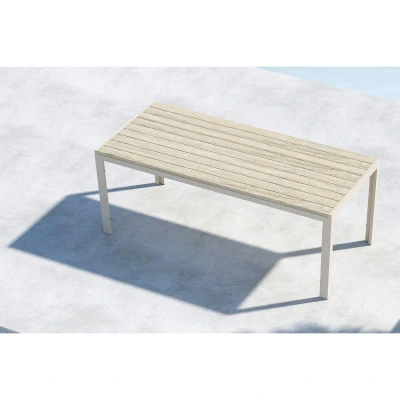 Afbeelding van Farid tuintafel 205 x 90 74 cm beige