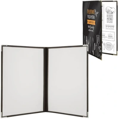 Afbeelding van Securit Crystal menuhouder dubbel (3 stuks)