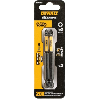 Afbeelding van DeWALT DT70566T Extreme Impact Torsion Schroefbits PZ2 85mm 2 Stuks