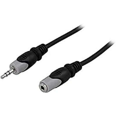 Afbeelding van DELTACO MM 161, 3.5mm Zwart, Grijs audio kabel, 3m