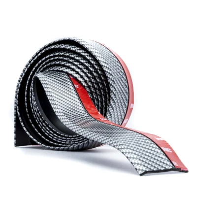 Afbeelding van Einparts Bumper Bescherming Lip Verlaging Strip Rubber Carbon (2.5m)