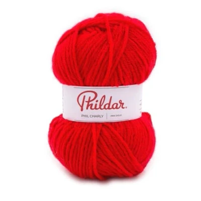 Afbeelding van Phildar Wol Phil Charly 50 g breiwol 100% acryl naald nr. 4 kleur rood