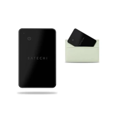Afbeelding van SATECHI FindAll Wallet Tracker, Carte Localisation Portefeuille Légère avec Apple Find My, Recharge sans Fil, Alerte Sonore, Résistante à l’Eau, pour iPhone, iPad, Mac Noir