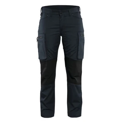 Image de Pantalon services stretch femme marine foncé/noir