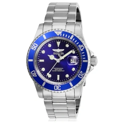 Afbeelding van Invicta Pro Diver Kwarts herenhorloge van roestvrij staal 40 mm., Zilver/Blauw