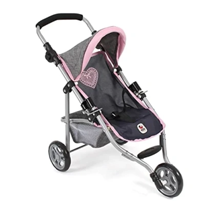 Afbeelding van Bayer Chic 2000 Poppenwagen Jogger Lola Melange Navy Grijs