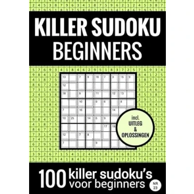 Afbeelding van SUDOKU KILLER Makkelijk NR.23 Puzzelboek met 100 Makkelijke Puzzels voor Volwassenen en Ouderen