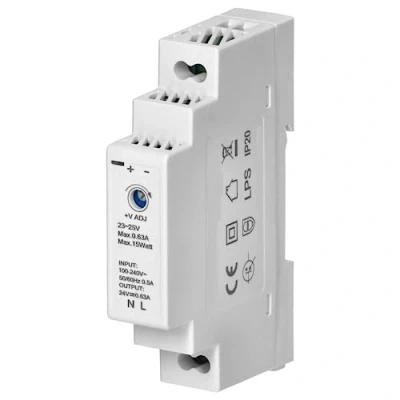 Afbeelding van Miratic Transformator voor DIN rail 24 V DC voeding op (0,63 A / 15 W 1 module)