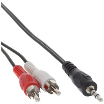 Image de Câble cinch/jack, inline®, 2x cinch mâle à 3,5mm jack 5m