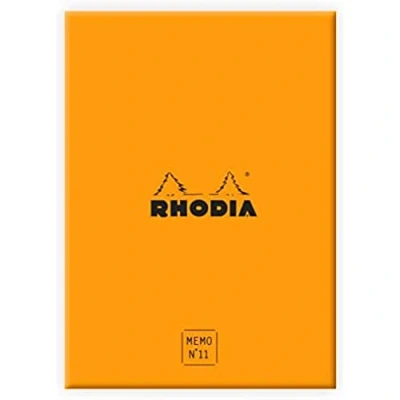 Afbeelding van RHODIA 194050C notitieblok nr. 11 oranje A7 8,5 x 11,5 cm gelinieerd 240 vellen 80 g/m praktisch en compact collectie Rhodiatime