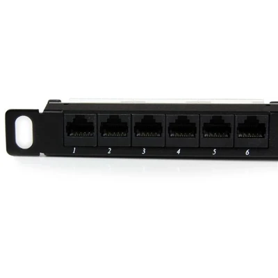 Afbeelding van Netwerk: Patch kabels: StarTech 24 Port 0.5U Rackmount Cat5e Panel