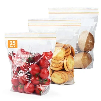 Afbeelding van Esimlife Verzegelde Zakken Voedsel Opslag Diepvrieszakken Ziplock Giet en Store Bag Herbruikbare Sandwich 25 pack (M)