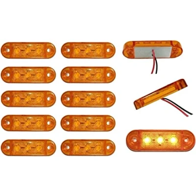 Afbeelding van Formplas 10 stuks 12 V 24 led markeringslichten voor aanhangers, vrachtwagens, oranje
