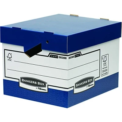Afbeelding van Fellowes Systeem archiefdozen, blauw, 10 stuks