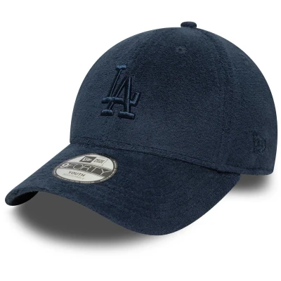 Afbeelding van New Era Kids Pet van badstof met logoborduring in de kleur Donkerblauw, maat: 6 12 jaar