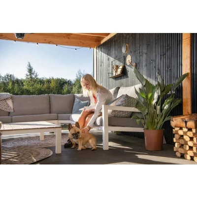 Afbeelding van Triple profiel Midden Europees vuren zwart gespoten 2,2x14,0x400 cm Tuindeco